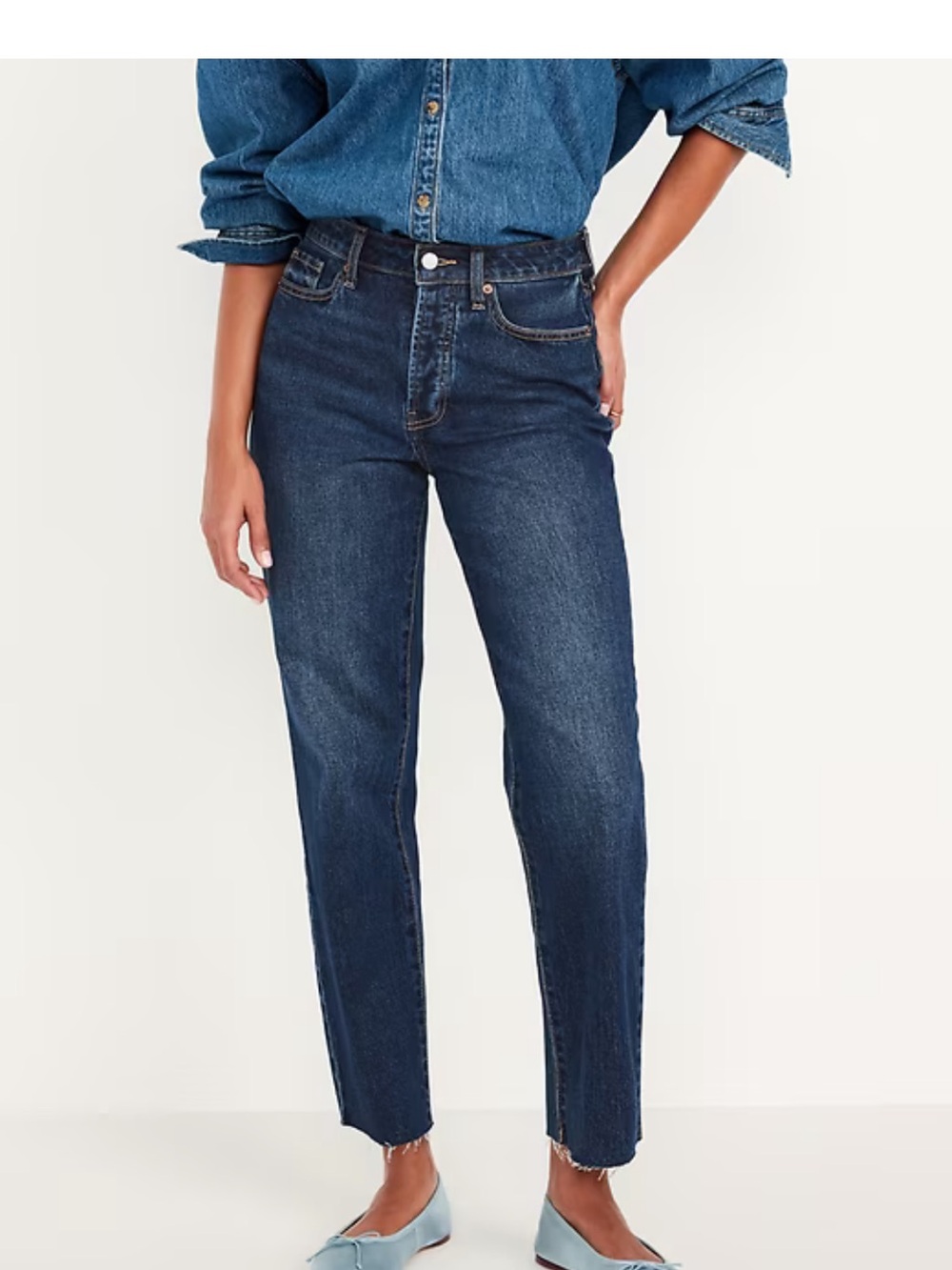 Old Navy high waisted button fly OG straight leg jeans